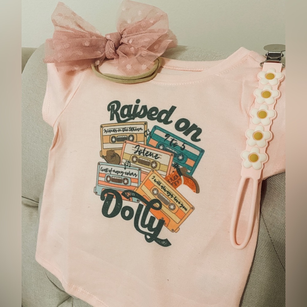Raised On Dolly Baby Girl T-Shirt Size 12 Months
